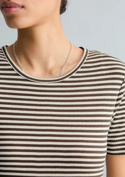 T-Shirt slim aus Rippjersey