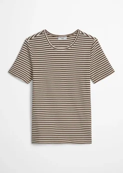 T-Shirt slim aus Rippjersey