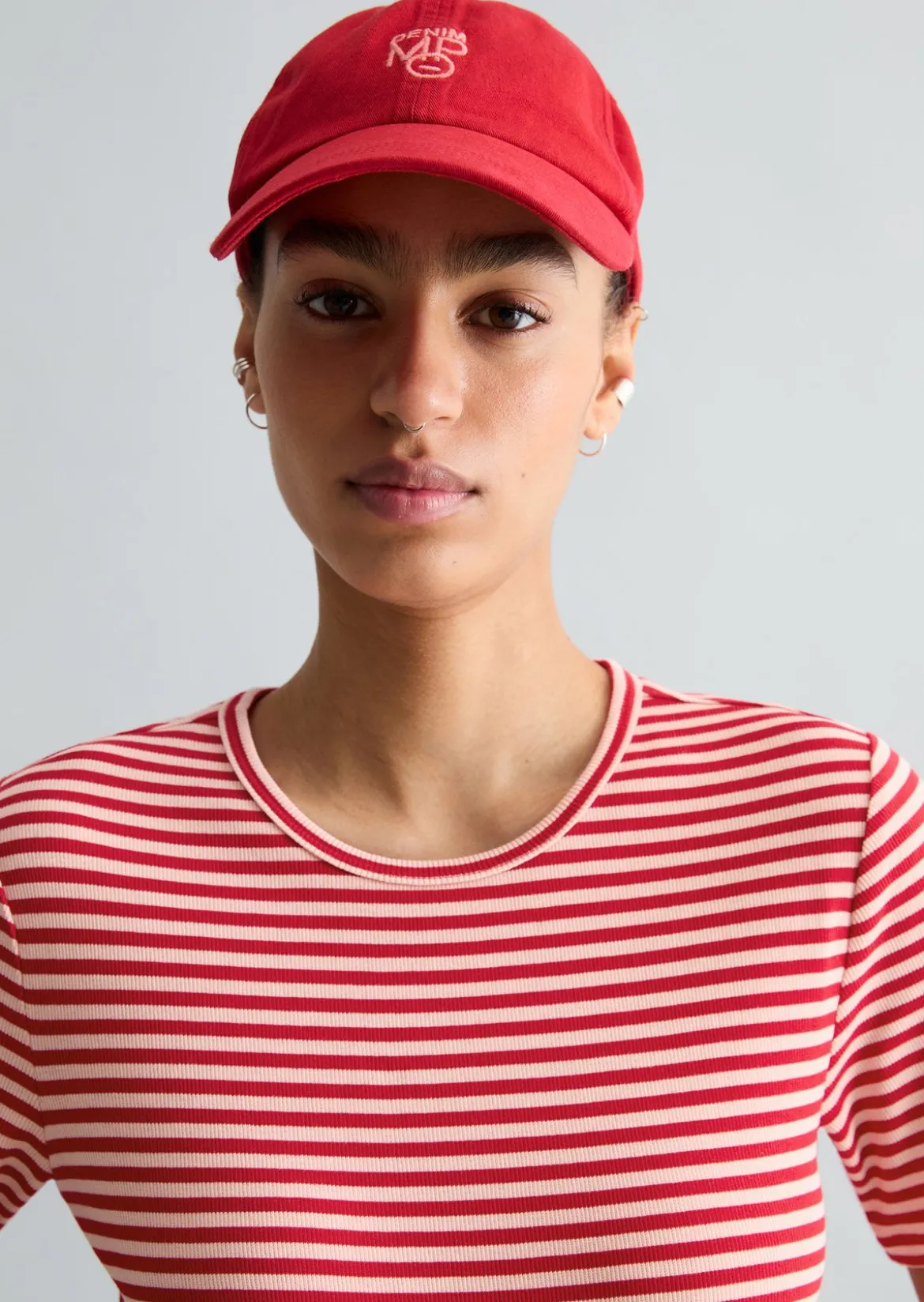 T-Shirt slim aus Rippjersey