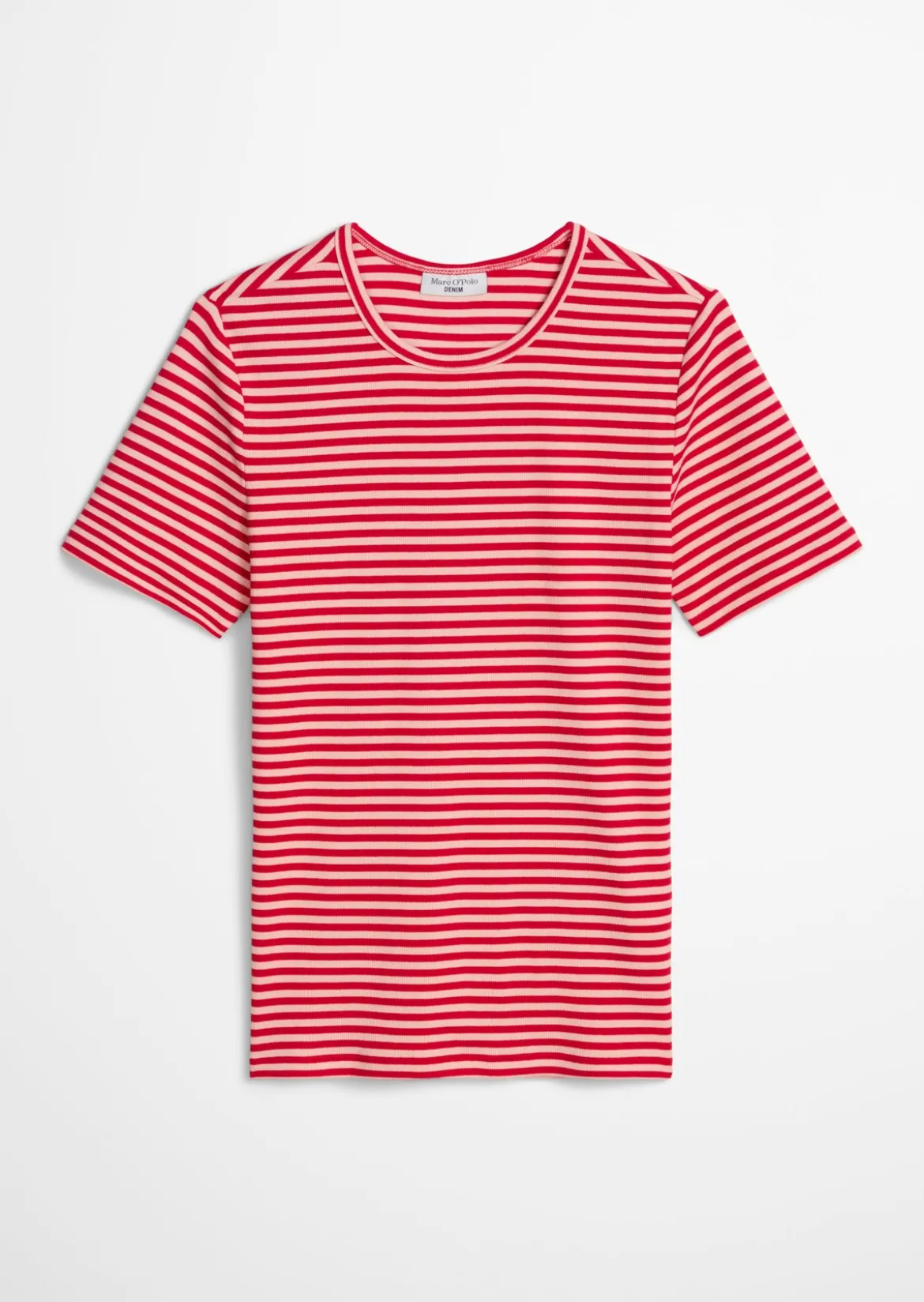 T-Shirt slim aus Rippjersey