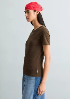 T-Shirt slim aus weichem Rippjersey