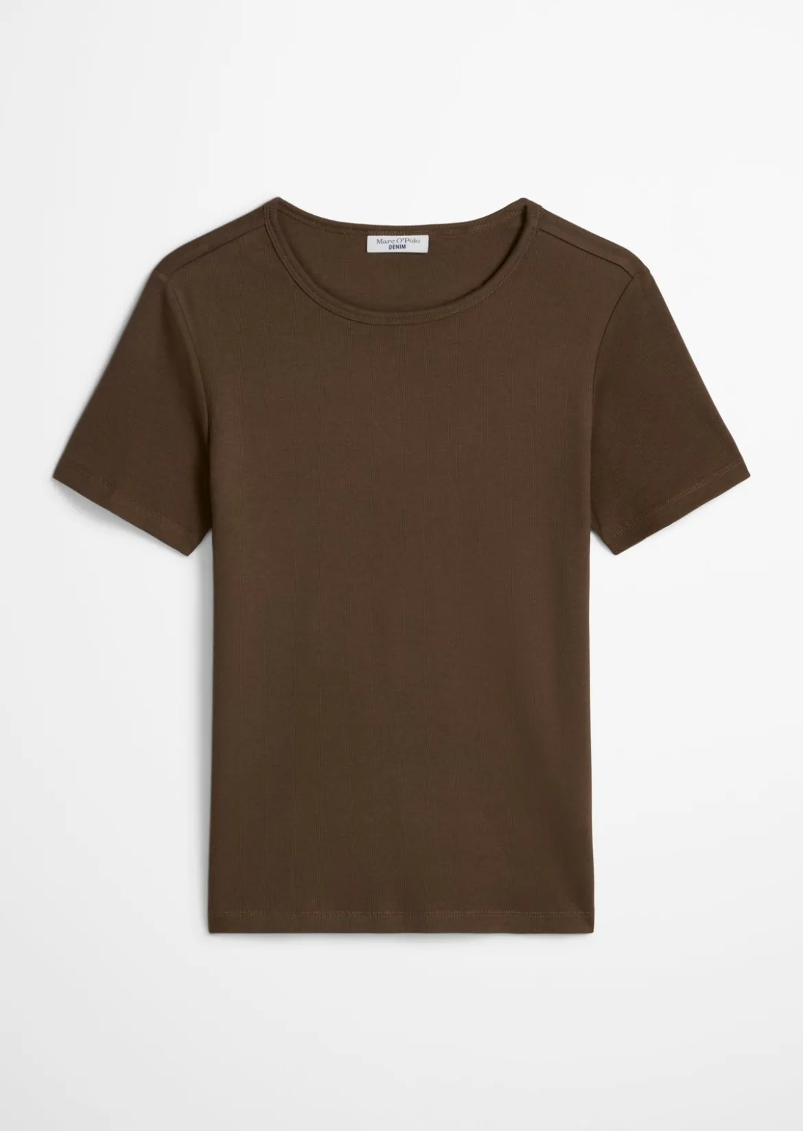 T-Shirt slim aus weichem Rippjersey
