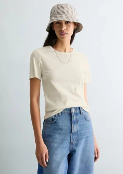 T-Shirt slim aus weichem Rippjersey