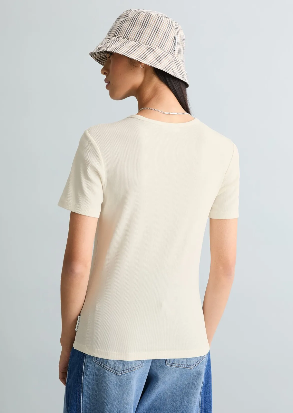 T-Shirt slim aus weichem Rippjersey