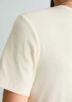 T-Shirt slim aus weichem Rippjersey