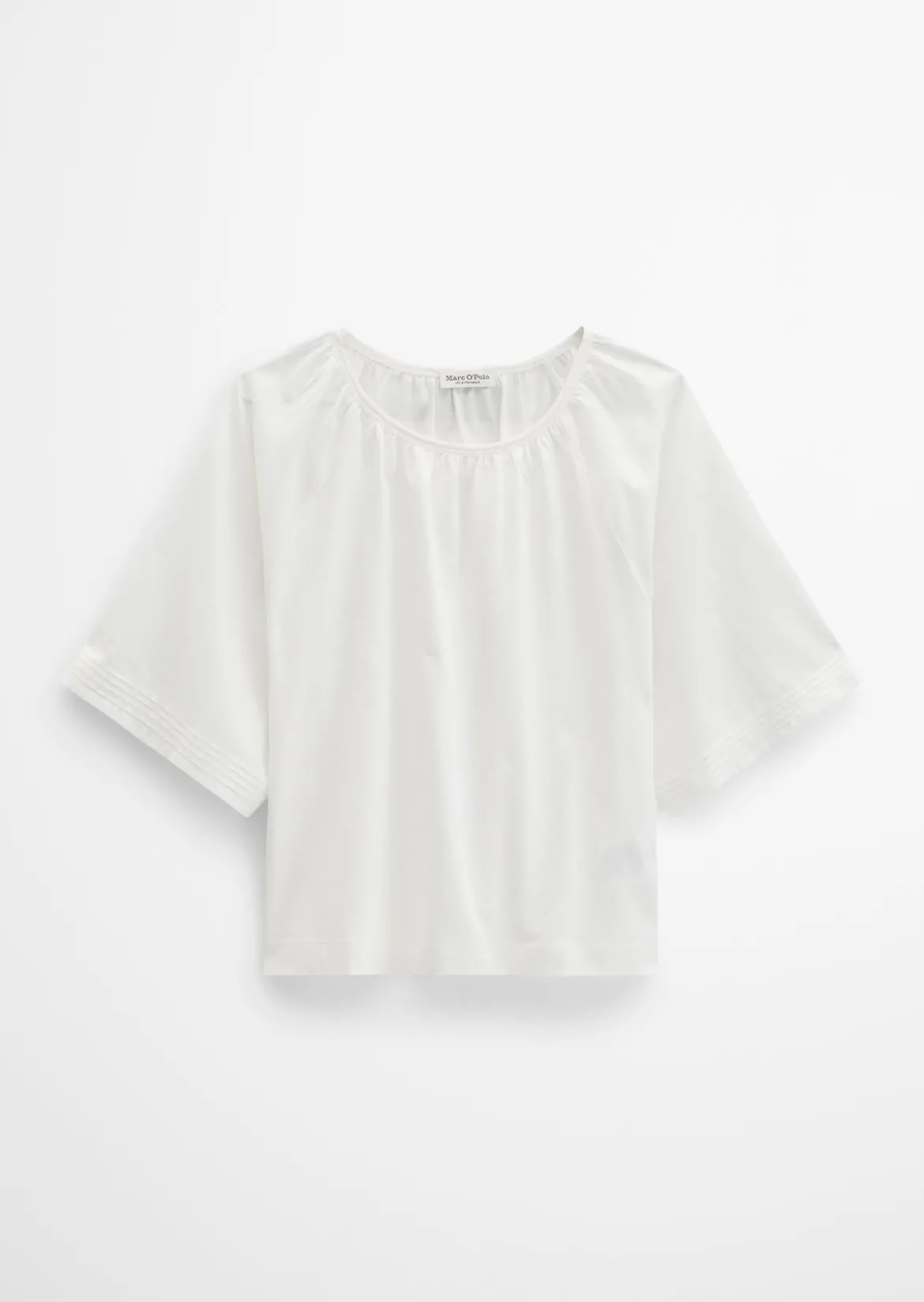 T-Shirt wide aus Material-Mix