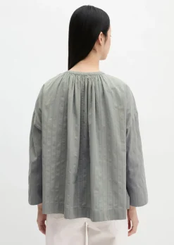 Tunika relaxed aus Baumwoll-Voile mit feiner Loch-Stickerei