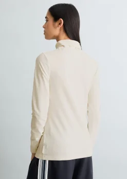 Turtleneck Longsleeve slim aus elastischem Single Jersey