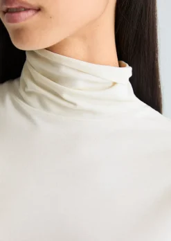 Turtleneck Longsleeve slim aus elastischem Single Jersey