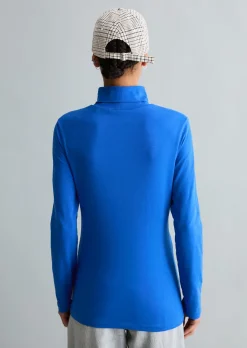 Turtleneck Longsleeve slim aus elastischem Single Jersey