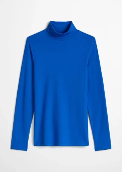 Turtleneck Longsleeve slim aus elastischem Single Jersey