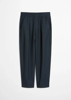 Twill-Anzughose tapered aus recyceltem Polyester mit Viskose