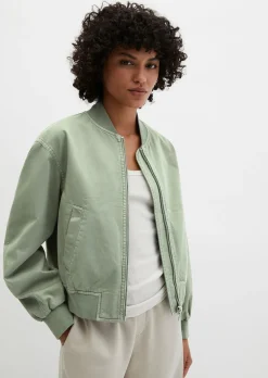Twill-Blouson regular garment-dyed aus reiner Bio-Baumwolle