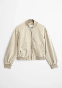 Twill-Blouson regular garment-dyed aus reiner Bio-Baumwolle