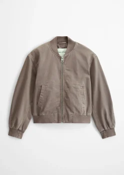 Twill-Blouson regular garment-dyed aus reiner Bio-Baumwolle