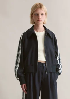 Twill-Blouson relaxed cropped mit LENZING™ ECOVERO™