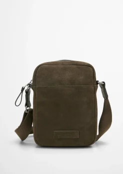 Umhängetasche medium aus hochwertigem Veloursleder