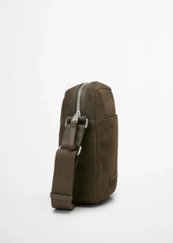 Umhängetasche medium aus hochwertigem Veloursleder