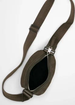 Umhängetasche medium aus hochwertigem Veloursleder