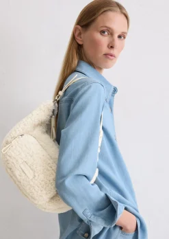 Umhängetasche medium aus weichem Teddyfell