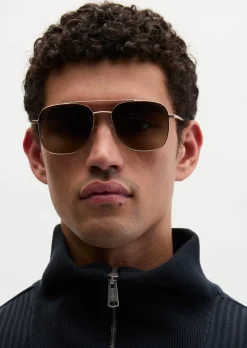 Unisex-Sonnenbrille aus leichtem Metall
