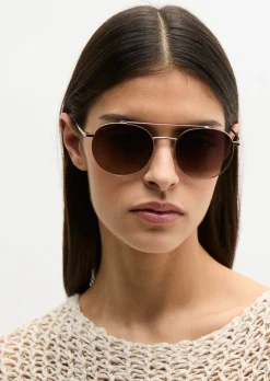 Unisex-Sonnenbrille aus leichtem Metall