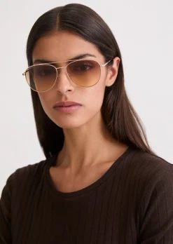 Unisex-Sonnenbrille im Aviator-Stil