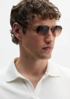 Unisex-Sonnenbrille im Aviator-Stil
