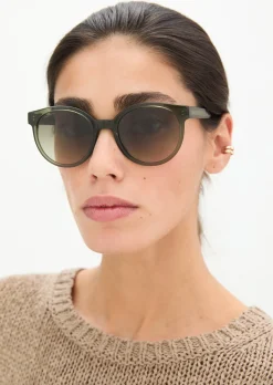 Unisex-Sonnenbrille im Panto-Stil