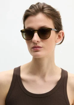 Unisex-Sonnenbrille im Panto-Stil