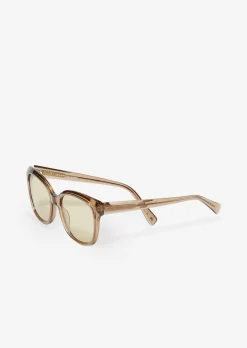 Unisex-Sonnenbrille mit breitem Bio-Acetat-Rahmen