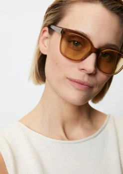 Unisex-Sonnenbrille mit breitem Bio-Acetat-Rahmen