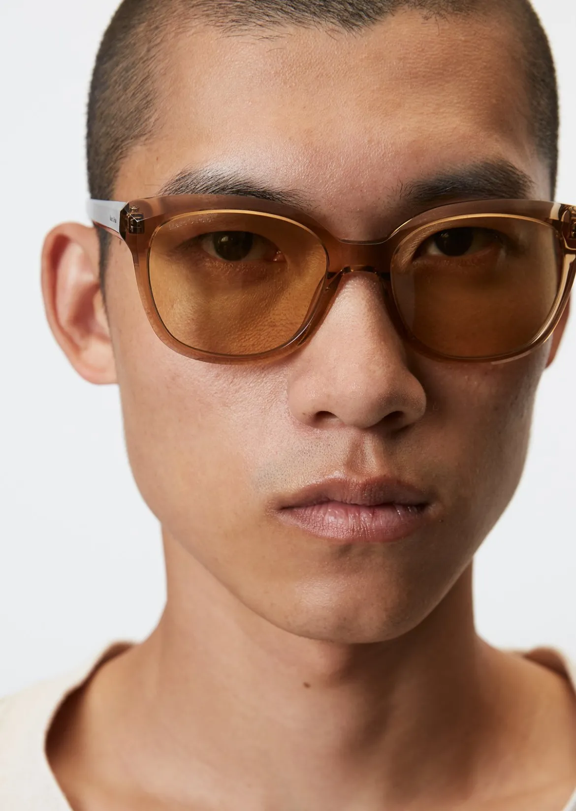 Unisex-Sonnenbrille mit breitem Bio-Acetat-Rahmen