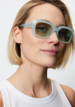 Unisex-Sonnenbrille mit breitem Bio-Acetat-Rahmen