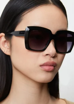 Unisex-Sonnenbrille mit breitem Bio-Acetat-Rahmen