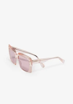 Unisex-Sonnenbrille mit breitem Bio-Acetat-Rahmen