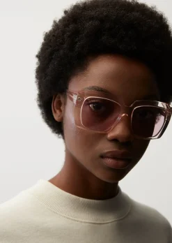 Unisex-Sonnenbrille mit breitem Bio-Acetat-Rahmen