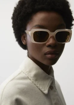 Unisex-Sonnenbrille mit breitem Bio-Acetat-Rahmen