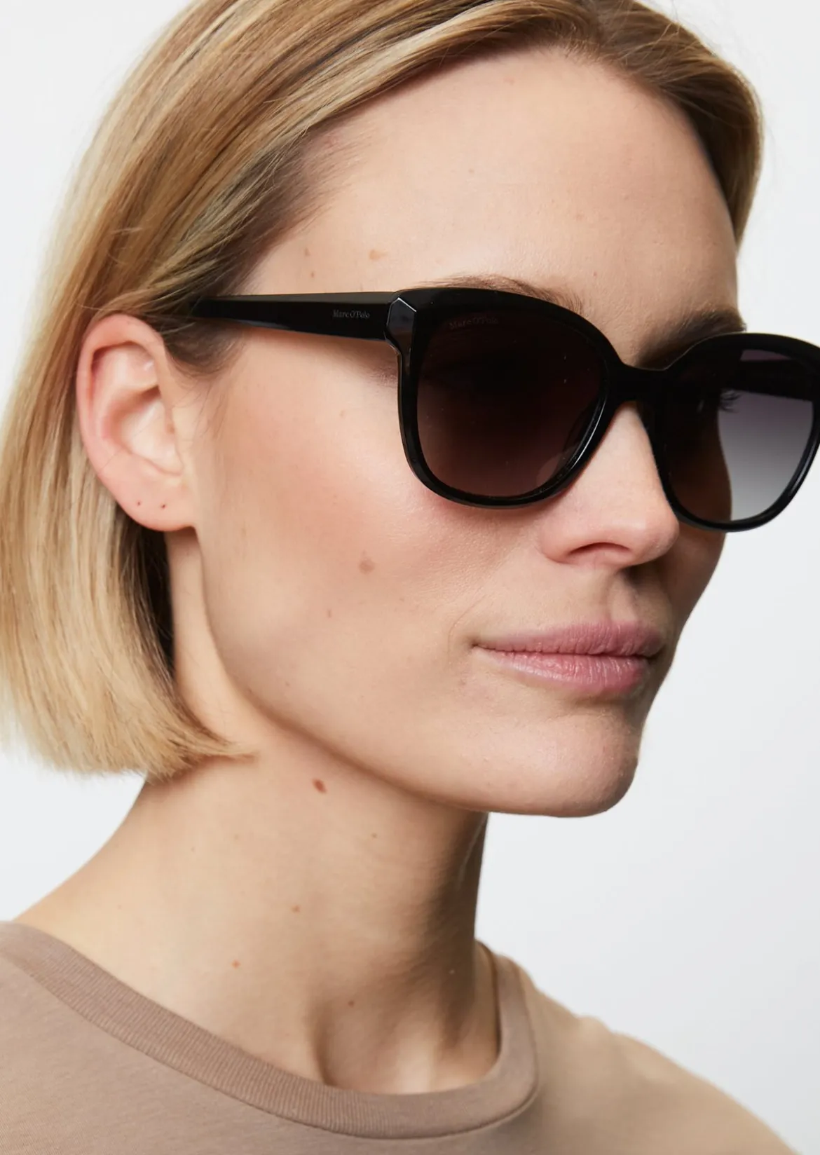 Unisex-Sonnenbrille mit breitem Bio-Acetat-Rahmen