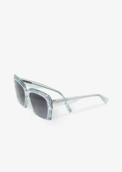 Unisex-Sonnenbrille mit breitem Bio-Acetat-Rahmen