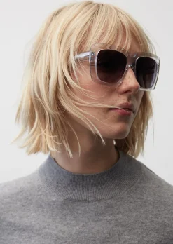 Unisex-Sonnenbrille mit breitem Bio-Acetat-Rahmen