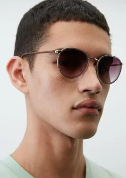 Unisex-Sonnenbrille mit extravagantem Edelstahl-Acetat-Rahmen