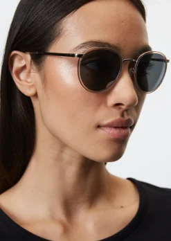 Unisex-Sonnenbrille mit extravagantem Edelstahl-Acetat-Rahmen