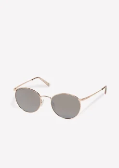 Unisex-Sonnenbrille mit filigranem Metall-Rahmen