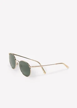 Unisex-Sonnenbrille mit filigranem Metall-Rahmen