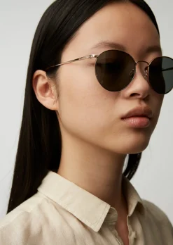 Unisex-Sonnenbrille mit filigranem Metall-Rahmen