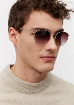 Unisex-Sonnenbrille mit Metallrahmen