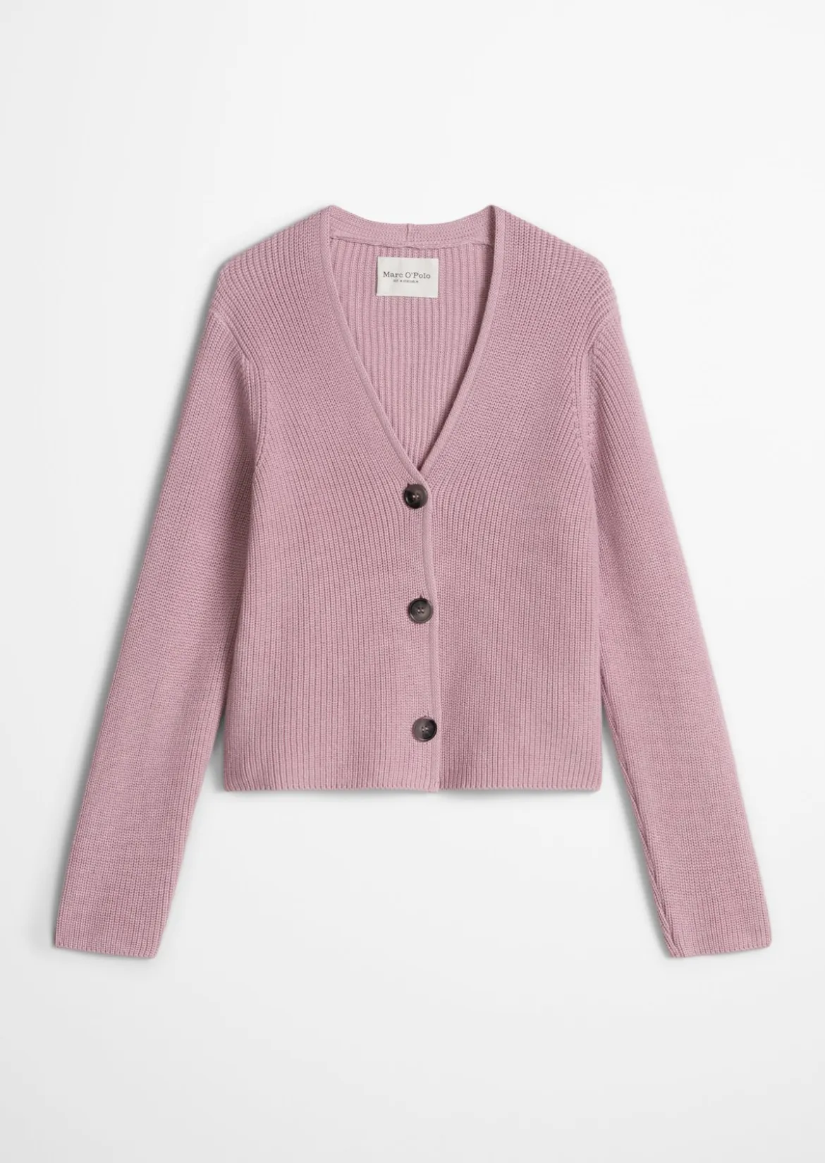 V-Neck-Cardigan relaxed aus Heavy-Weight-Organic-Cotton