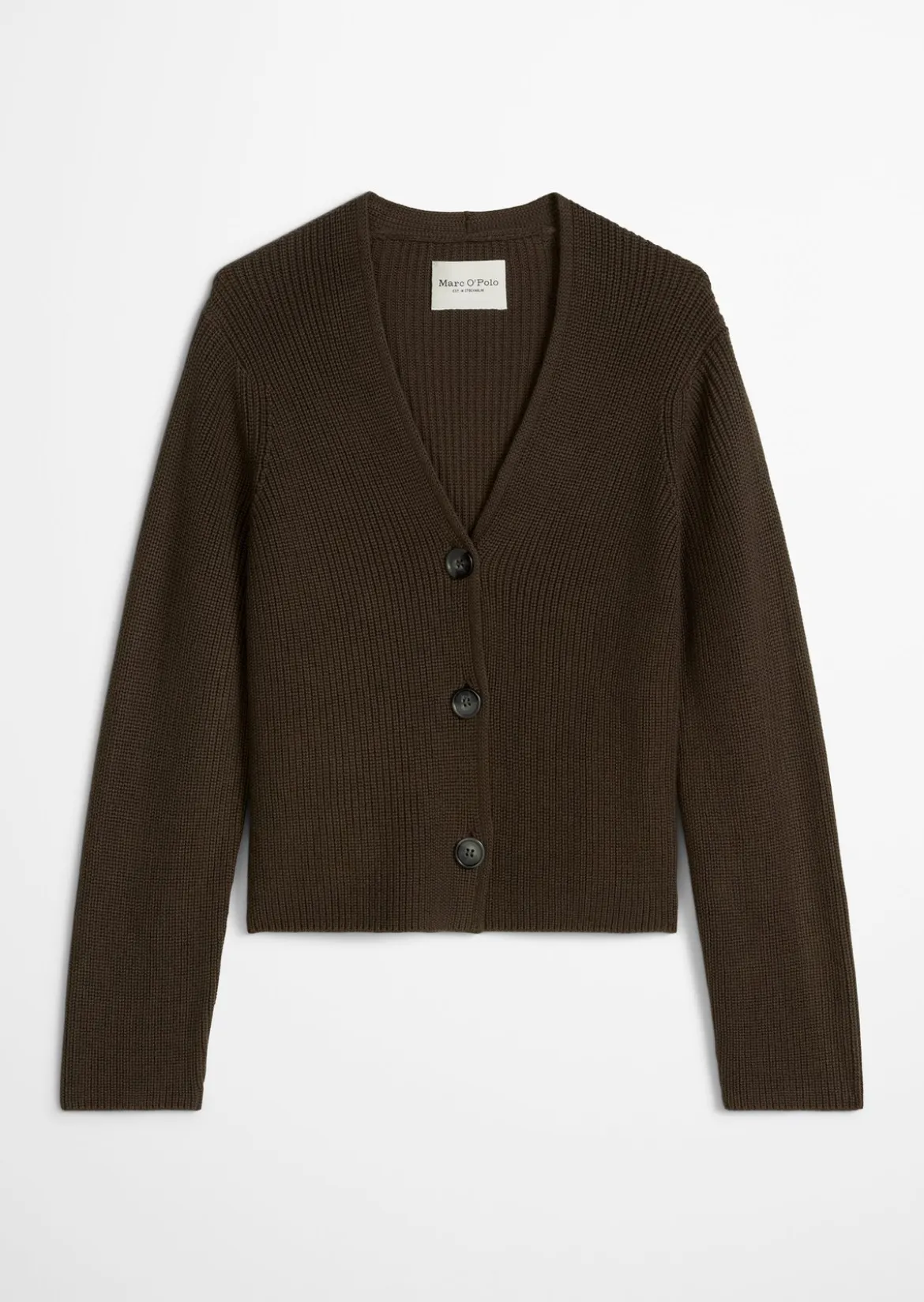 V-Neck-Cardigan relaxed aus Heavy-Weight-Organic-Cotton