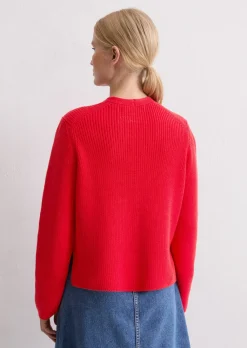 V-Neck-Cardigan relaxed aus Heavy-Weight-Organic-Cotton